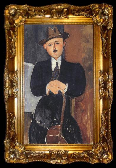 framed  Amedeo Modigliani Seated Man with a Cane (mk39), ta009-2